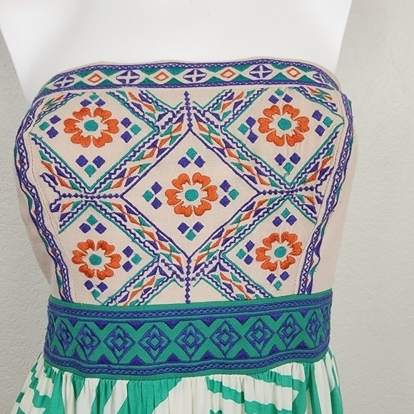 Flying Tomato Strapless Boho Maxi Dress Size S - Picture 2 of 13